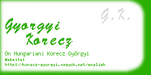 gyorgyi korecz business card